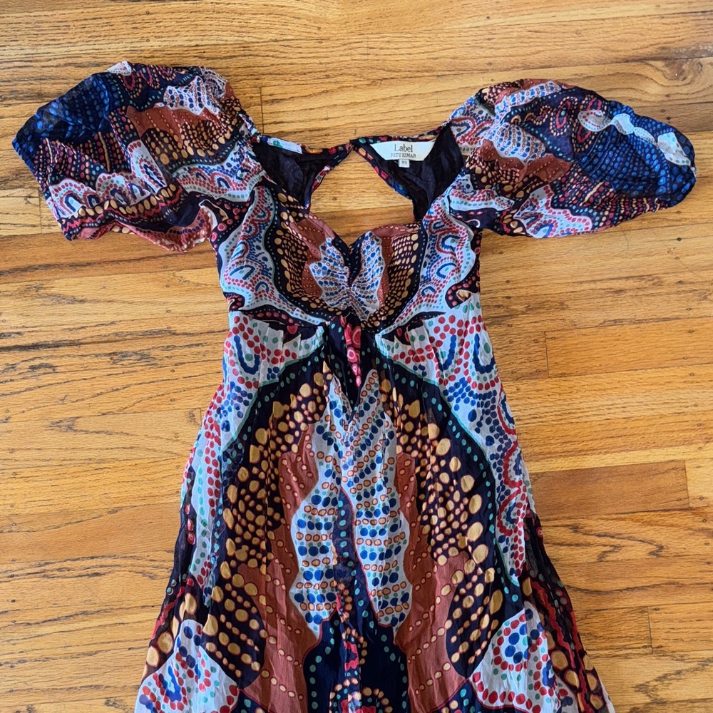 Label Ritu Kumar Colorful Bohemian Dress